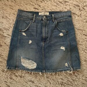 Reformation denim mini skirt